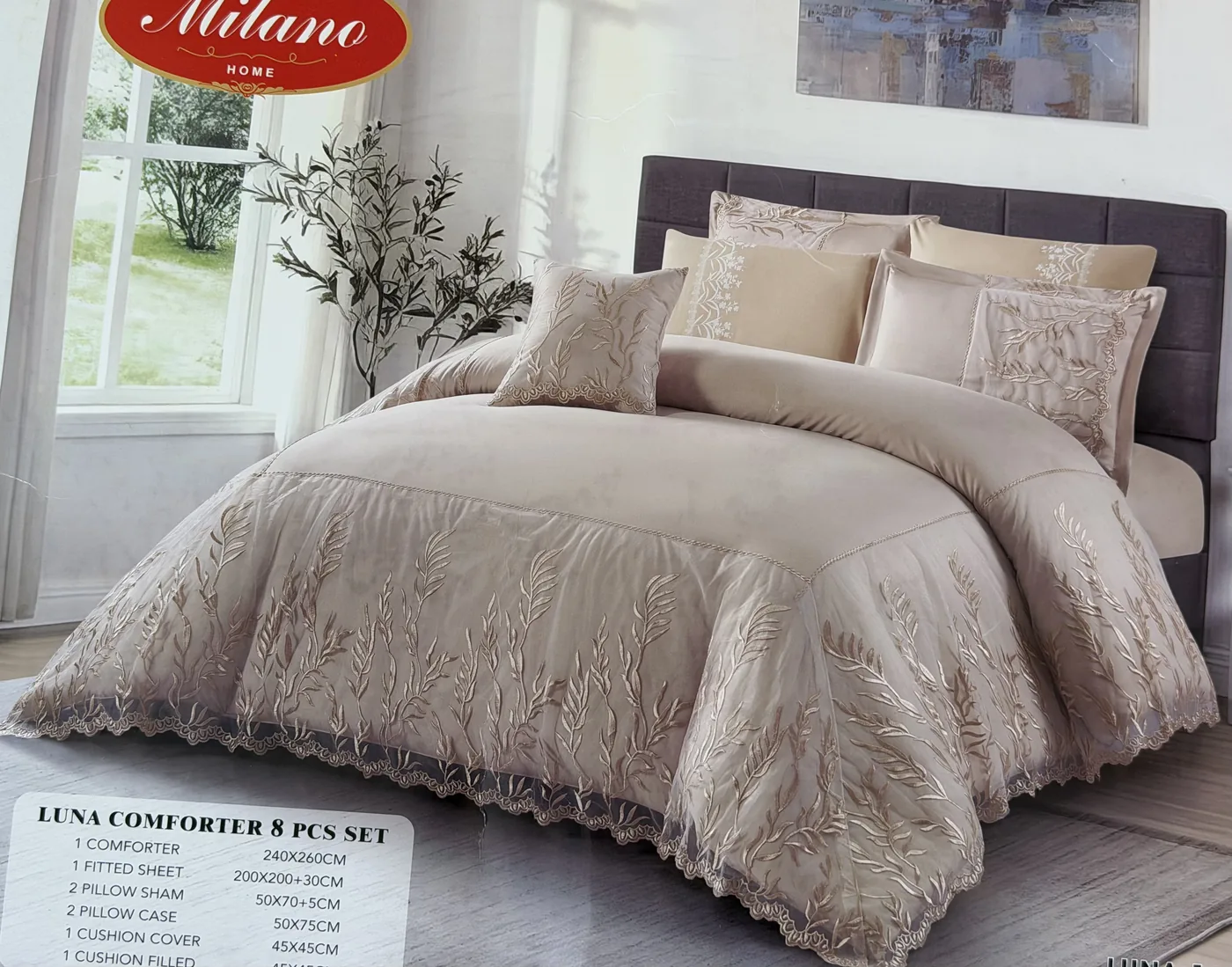 Luna Luxury Duvet Comforter Set – 8 Pieces
