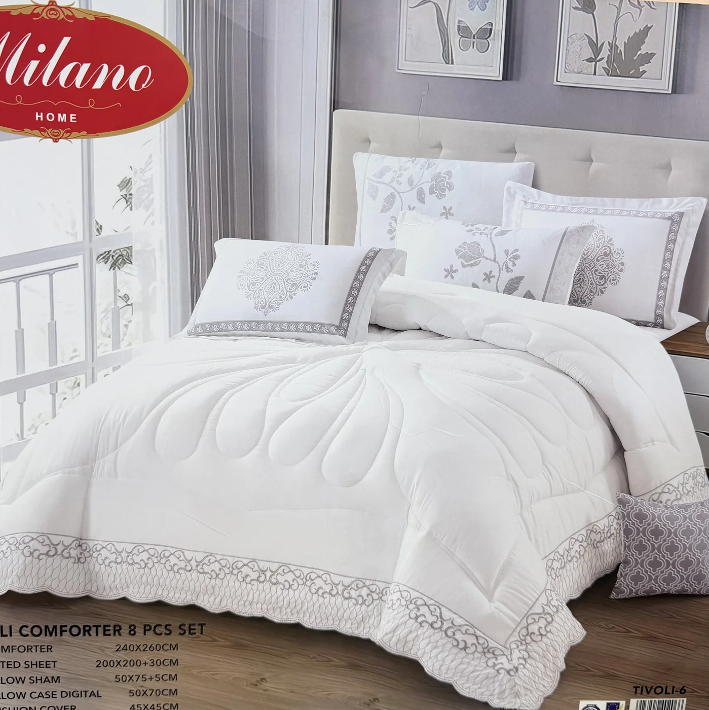 Tivoli Luxury Duvet Comforter Set – 8 Pieces
