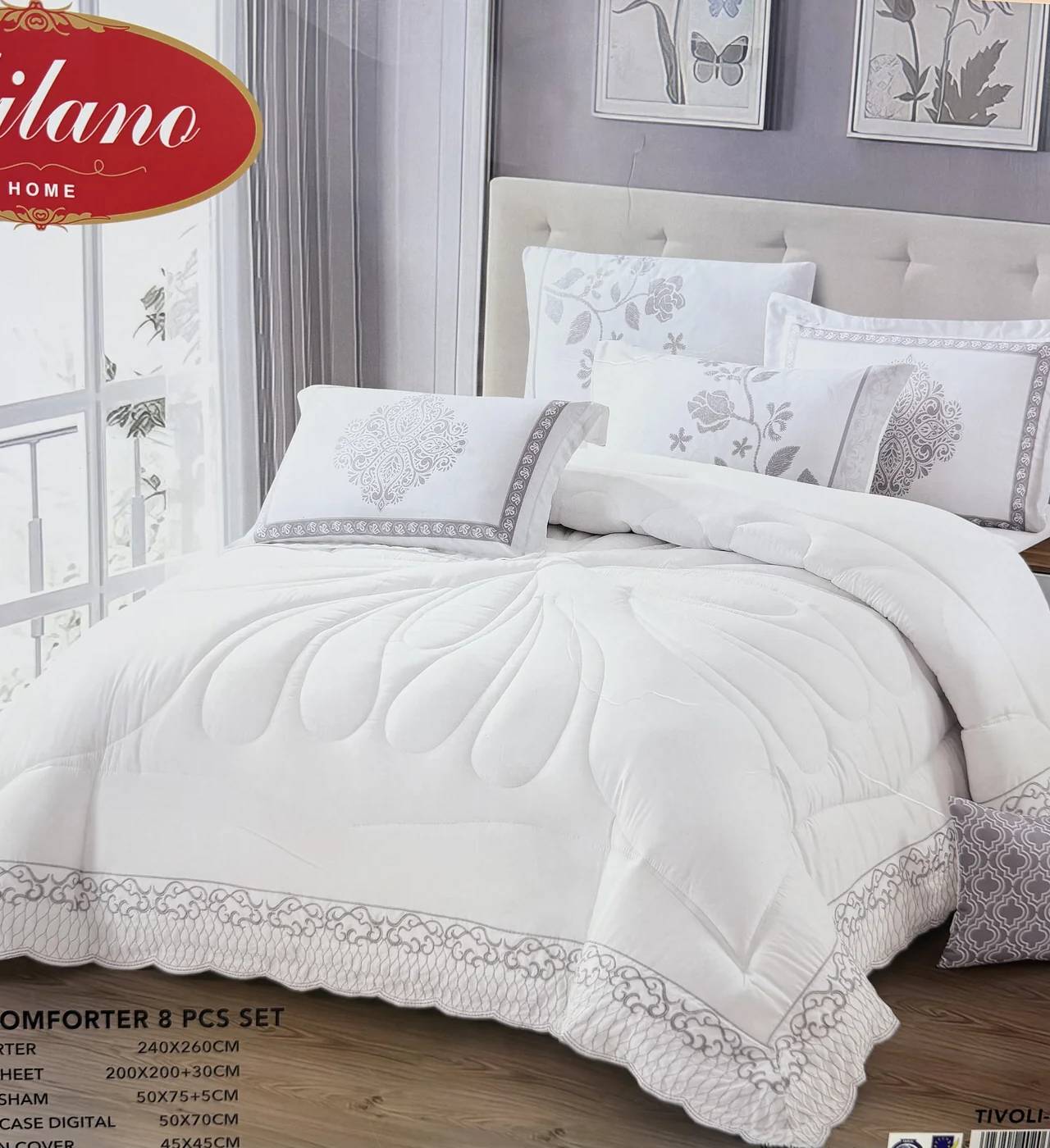 Tivoli Luxury Duvet Comforter Set – 8 Pieces